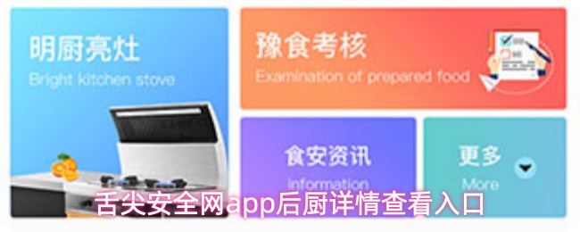 舌尖安全网app后厨详情查看入口