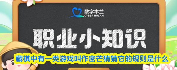 藏棋中有一类游戏叫作密芒猜猜它的规则是什么