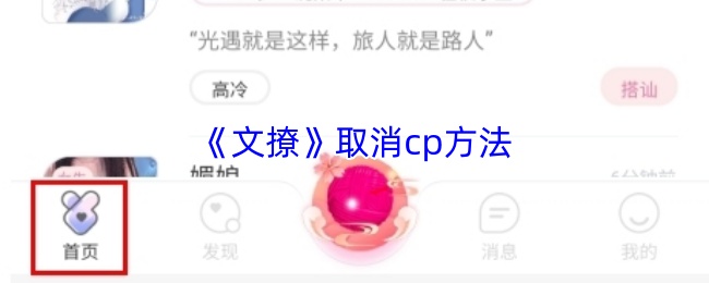 《文撩》取消cp方法