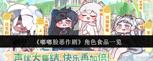 《嘟嘟脸恶作剧》角色食品一览