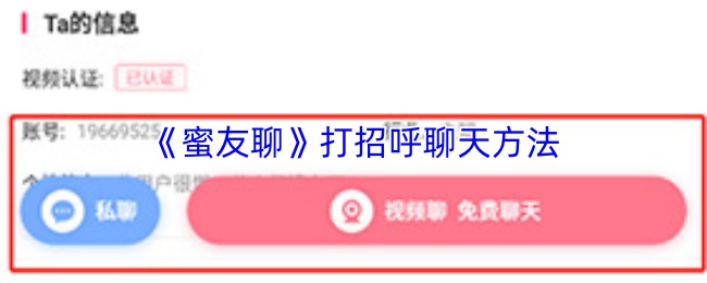 《蜜友聊》打招呼聊天方法