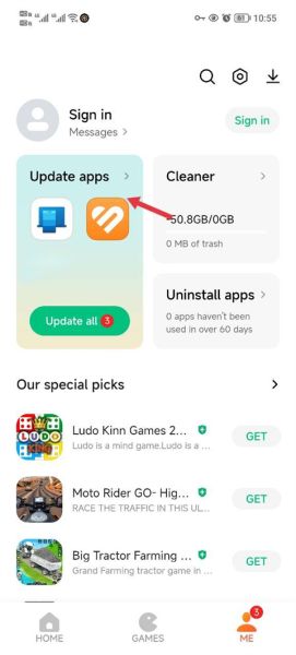《小米getapps》更新游戏方法
