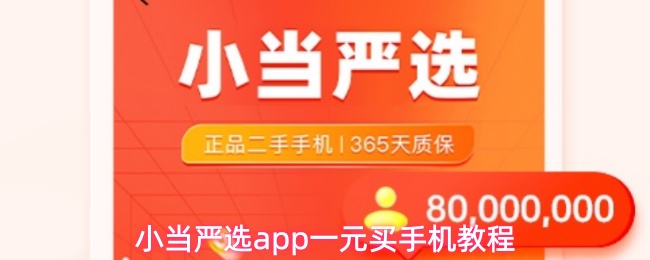 小当严选app一元买手机教程