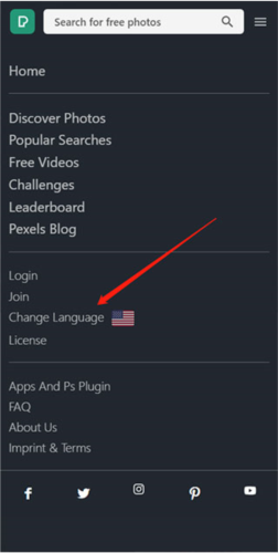 《pexels》中文设置方法