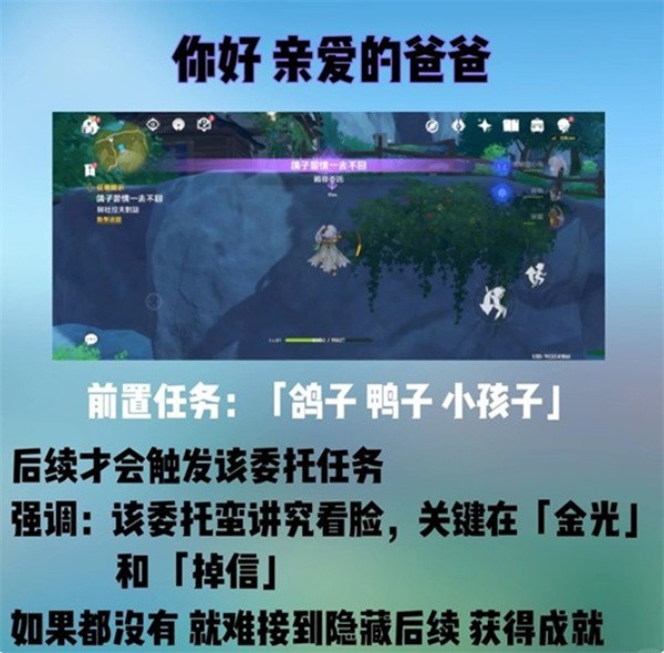 原神隐藏成就您好亲爱的爸爸达成攻略