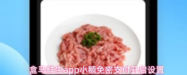 盒马鲜生app小额免密支付开启设置