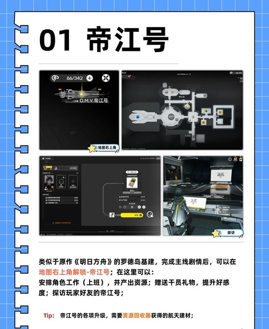 明日方舟：终末地入坑指南系列 帝江号详细介绍攻略