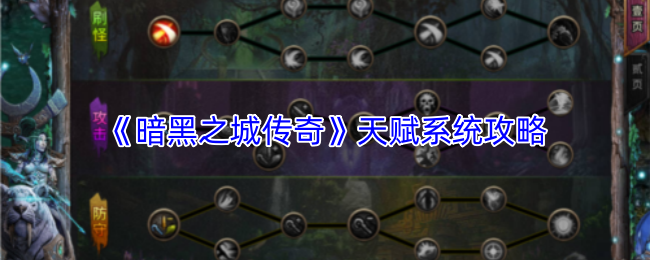 《暗黑之城传奇》天赋系统攻略