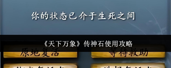 《天下万象》传神石使用攻略