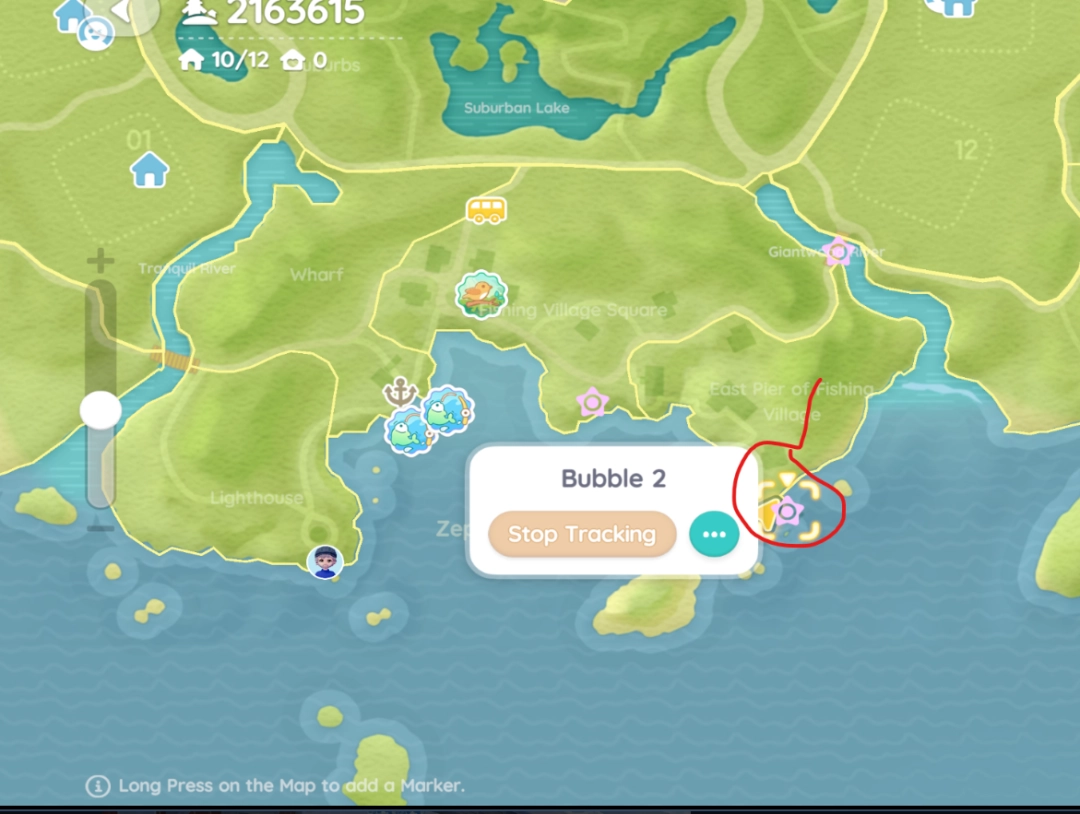 《心动小镇》全粉色泡泡位置介绍