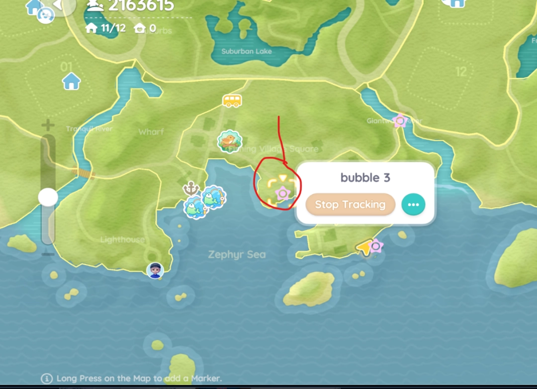 《心动小镇》全粉色泡泡位置介绍