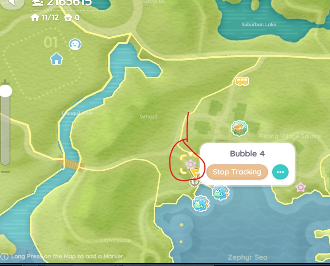 《心动小镇》全粉色泡泡位置介绍