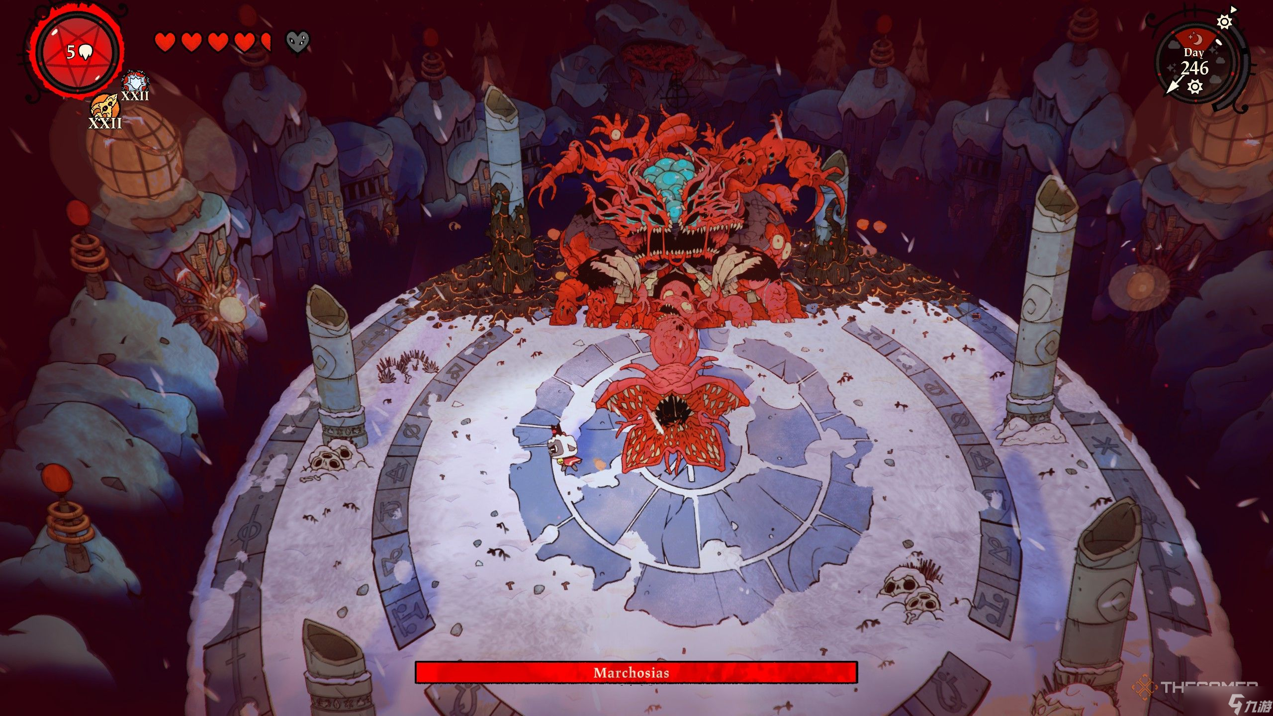 如何在《羊羔绒：羊村》（Cult of the Lamb: Woolhaven）中击败马尔科西亚斯