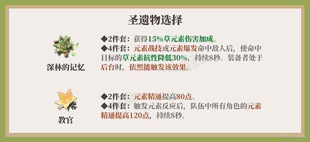 原神柯莱武器圣遗物推荐2026