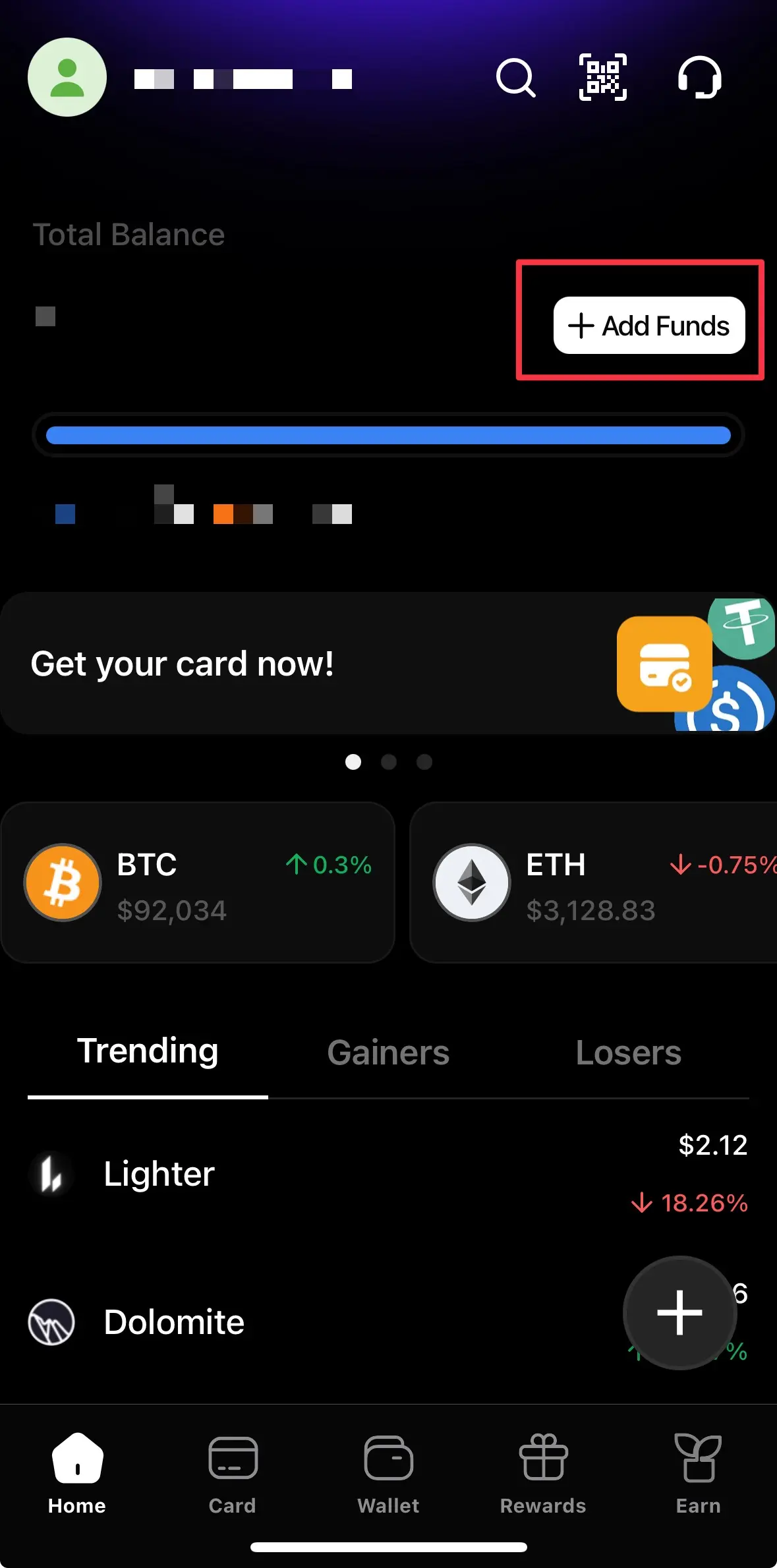 3. 存入加密货币资产(入金)