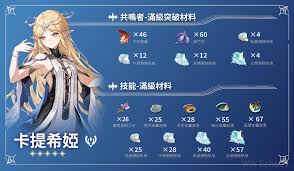 鸣潮卡提希娅培养材料有哪些