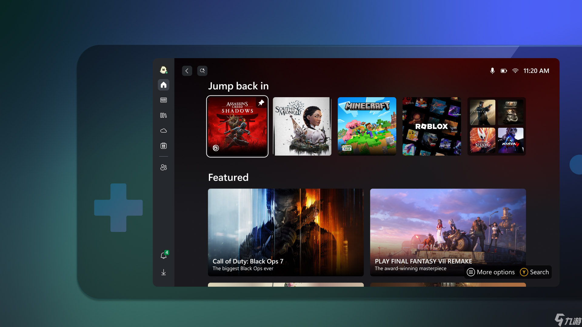 四月 Xbox 更新：自定义你的主机，手动在 PC 上添加你喜爱的游戏，以及更多内容。