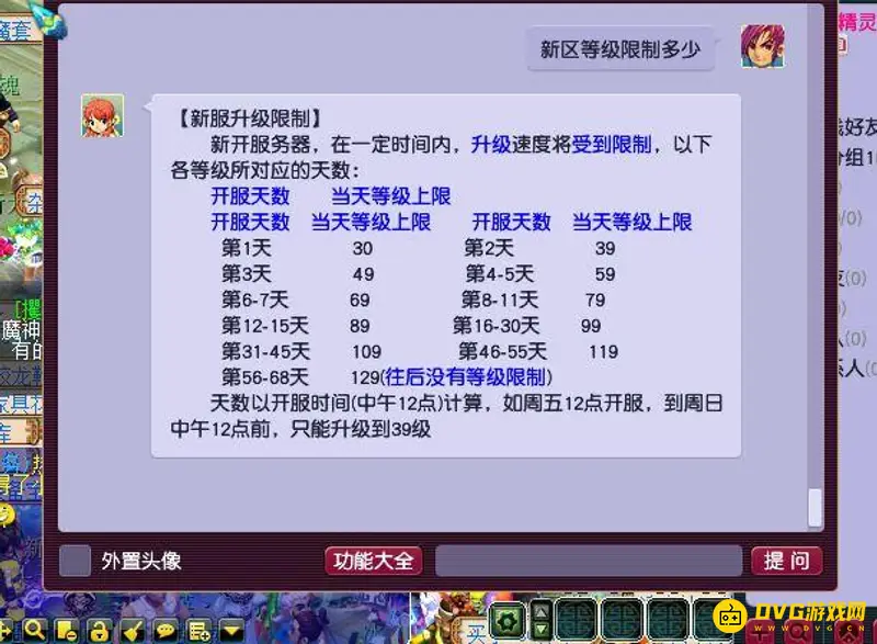 《梦幻西游》新区等级限制详解