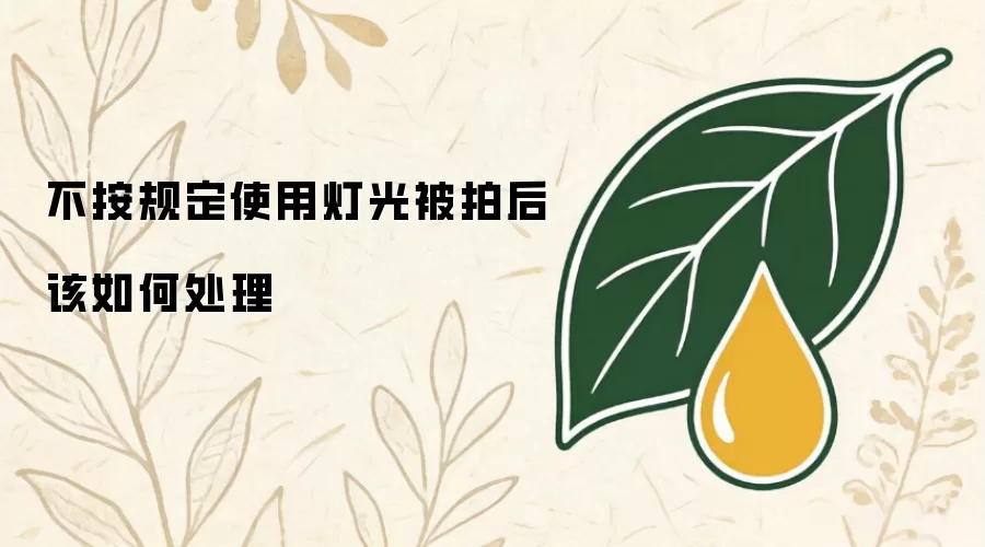 不按规定使用灯光被拍后该如何处理