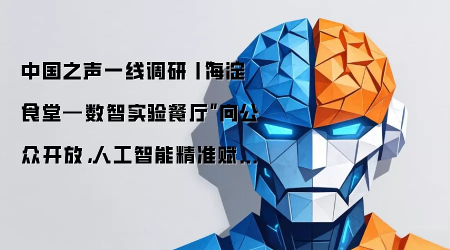 中国之声一线调研丨“海淀食堂—数智实验餐厅”向公众开放，人工智能精准赋能餐厅