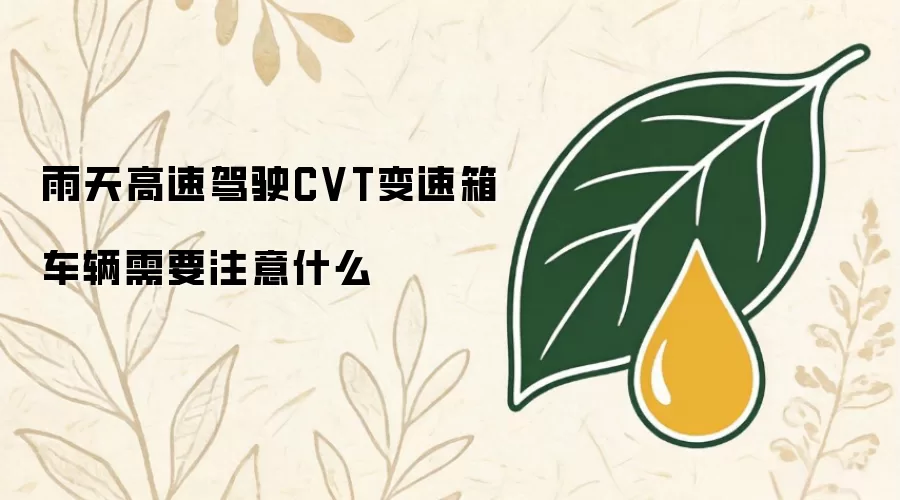 雨天高速驾驶CVT变速箱车辆需要注意什么