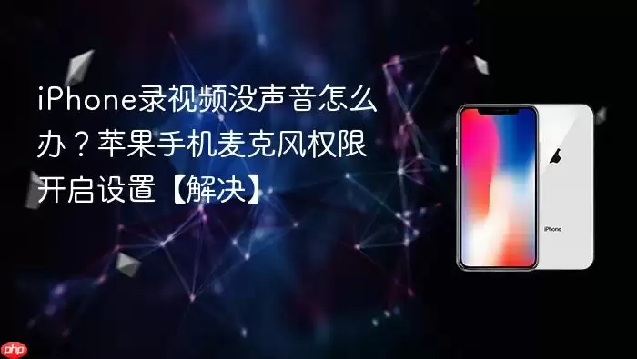 iPhone录视频没声音如何解决：苹果手机麦克风权限设置与开启方法