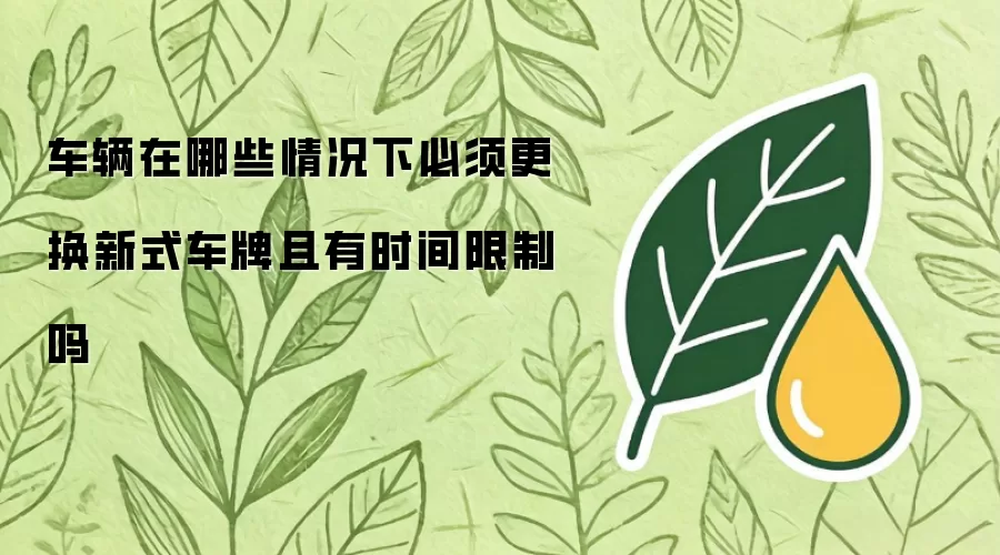 车辆在哪些情况下必须更换新式车牌且有时间限制吗