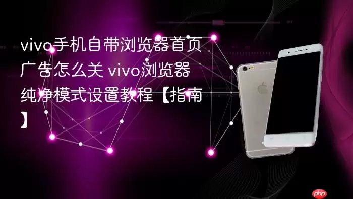 vivo手机自带浏览器首页广告怎么关 vivo浏览器纯净模式设置教程指南
