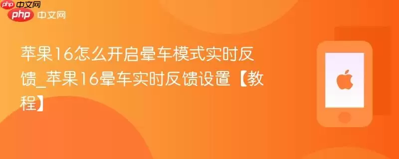 苹果16怎么开启晕车模式实时反馈_苹果16晕车实时反馈设置教程