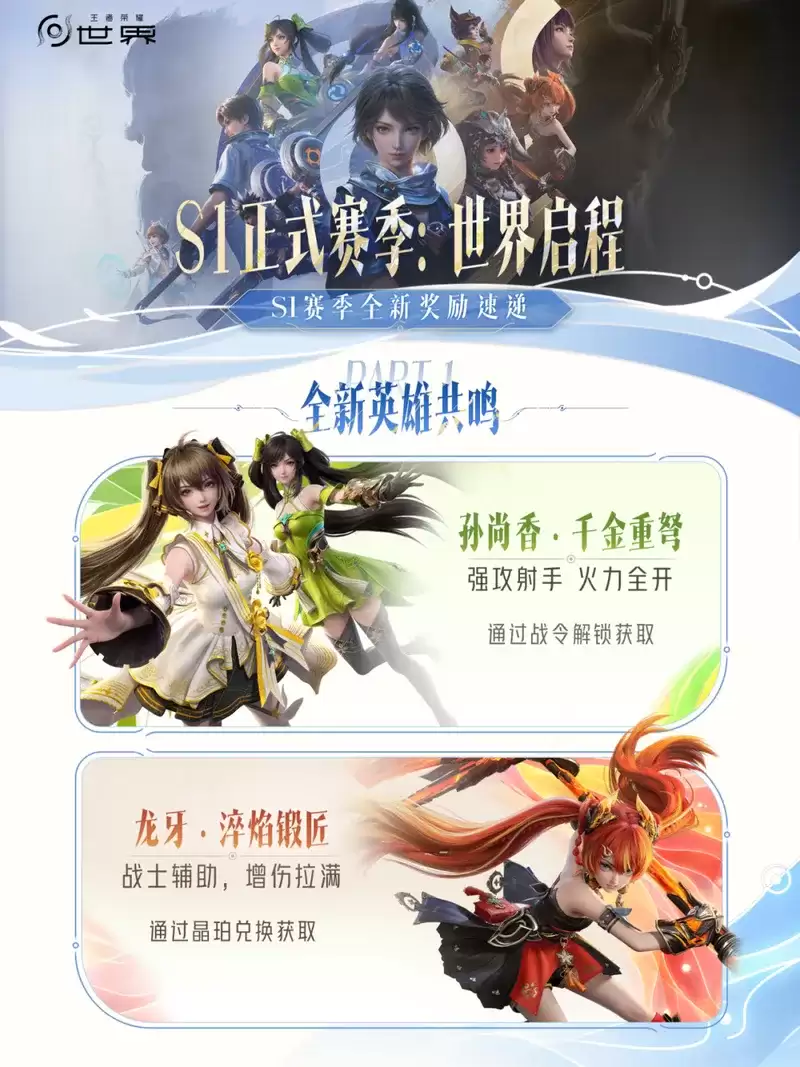 王者荣耀世界S1赛季更新内容详解-S1赛季新英雄与玩法介绍