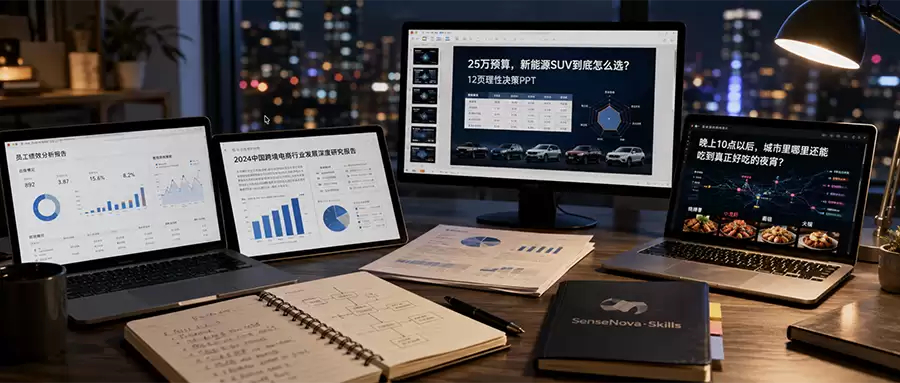 商汤SenseNova-Skills来了：全套办公技能：精美PPT直接交付