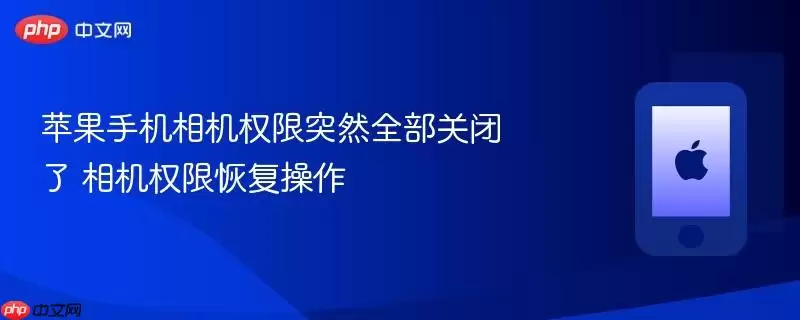 苹果手机相机权限突然全部关闭 相机权限恢复操作