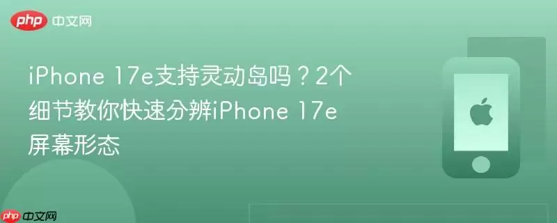 iPhone 17e是否有灵动岛：两个细节教你快速区分屏幕形态