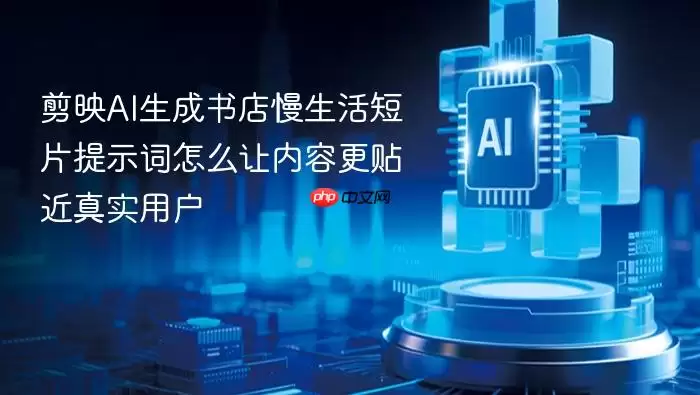 剪映AI生成书店慢生活短片提示词：怎么让内容更贴近真实用户