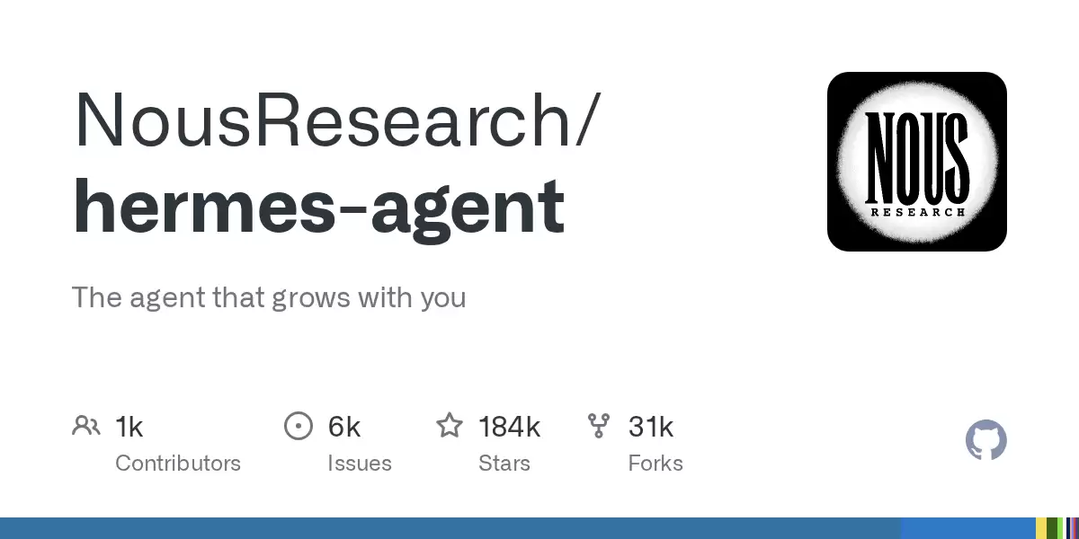 NousResearch 推出 Hermes Agent：探索开源智能体与用户共同成长的新范式