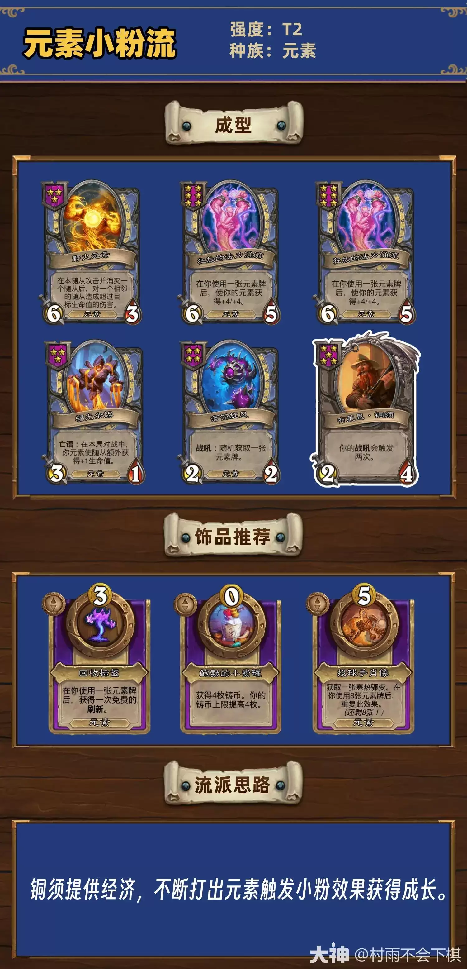 酒馆战棋35.6版本：元素小粉流阵容推荐