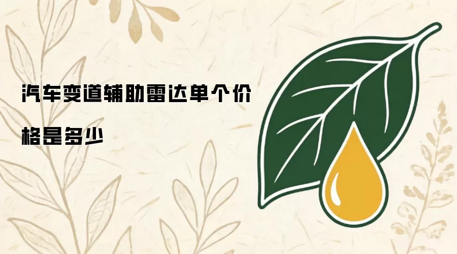 汽车变道辅助雷达单个价格多少钱