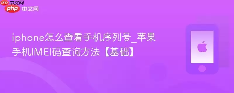 iphone怎么查看手机序列号_苹果手机IMEI码查询方法基础