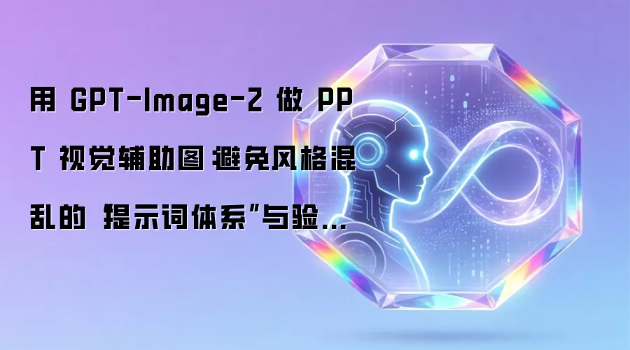 用 GPT-Image-2 做 PPT 视觉辅助图:避免风格混乱的“提示词体系”与验证方法