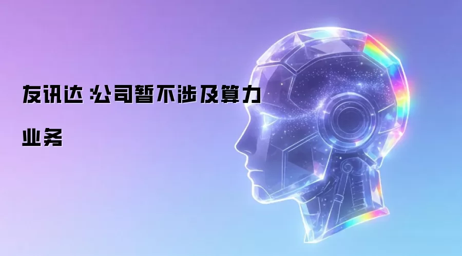 友讯达:公司暂不涉及算力业务
