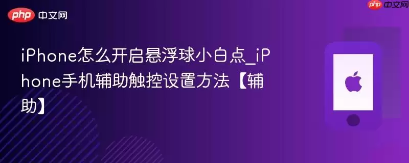 iPhone如何开启悬浮球小白点_iPhone手机辅助触控设置方法【辅助】