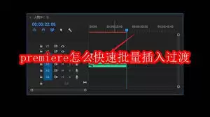 premiere怎样快速批量插入过渡