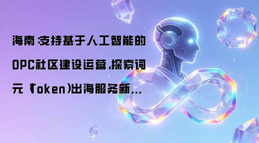 海南：助推基于人工智能的OPC社区建设运营：探索词元（Token）出海服务新模式