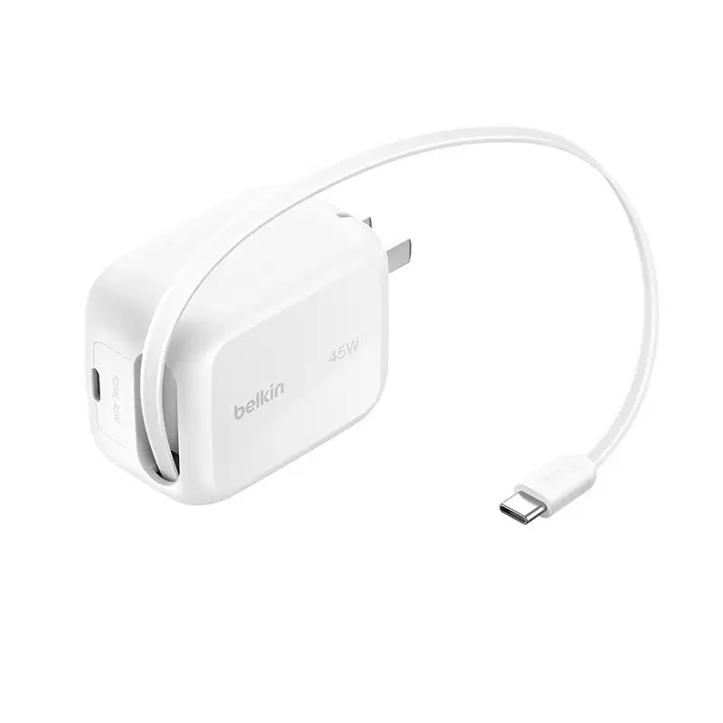 贝尔金上线 45W 自带线充电头：提供 USB-C 线 / 充电接口，199 元