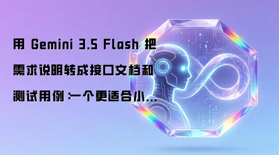 用 Gemini 3.5 Flash 将需求说明转为接口文档和测试用例：一个更适合小团队的 AI 工作流