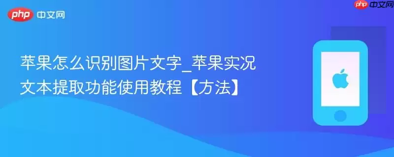 苹果如何识别图片文字_苹果实况文本提取功能使用教程【方法】
