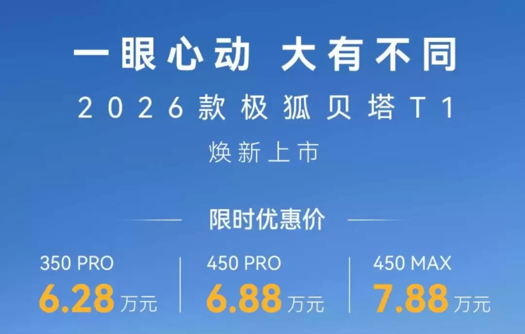 极狐贝塔T1焕新登场！长轴距大空间:6.28万起售能否搅动小型车市场？