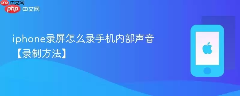 iphone录屏怎么录手机内部声音：录制方法