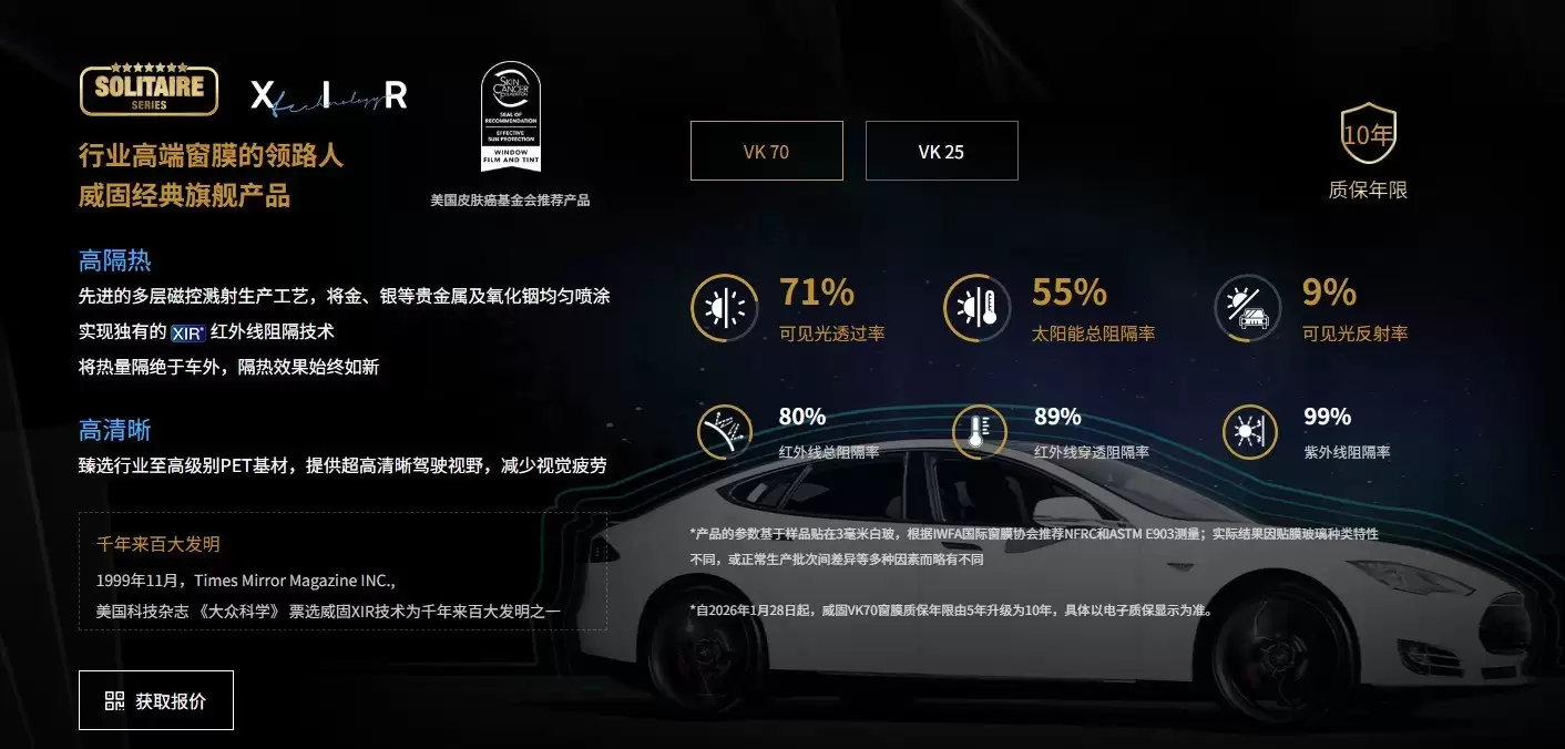 从5年到10年:威固VK70质保升级:覆盖汽车全生命周期