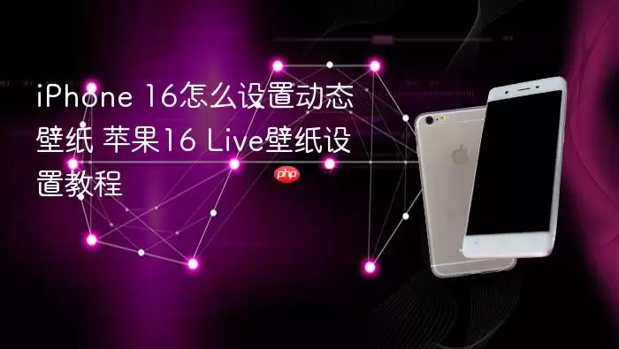 iPhone 16如何设置动态壁纸 苹果16 Live壁纸设置教程